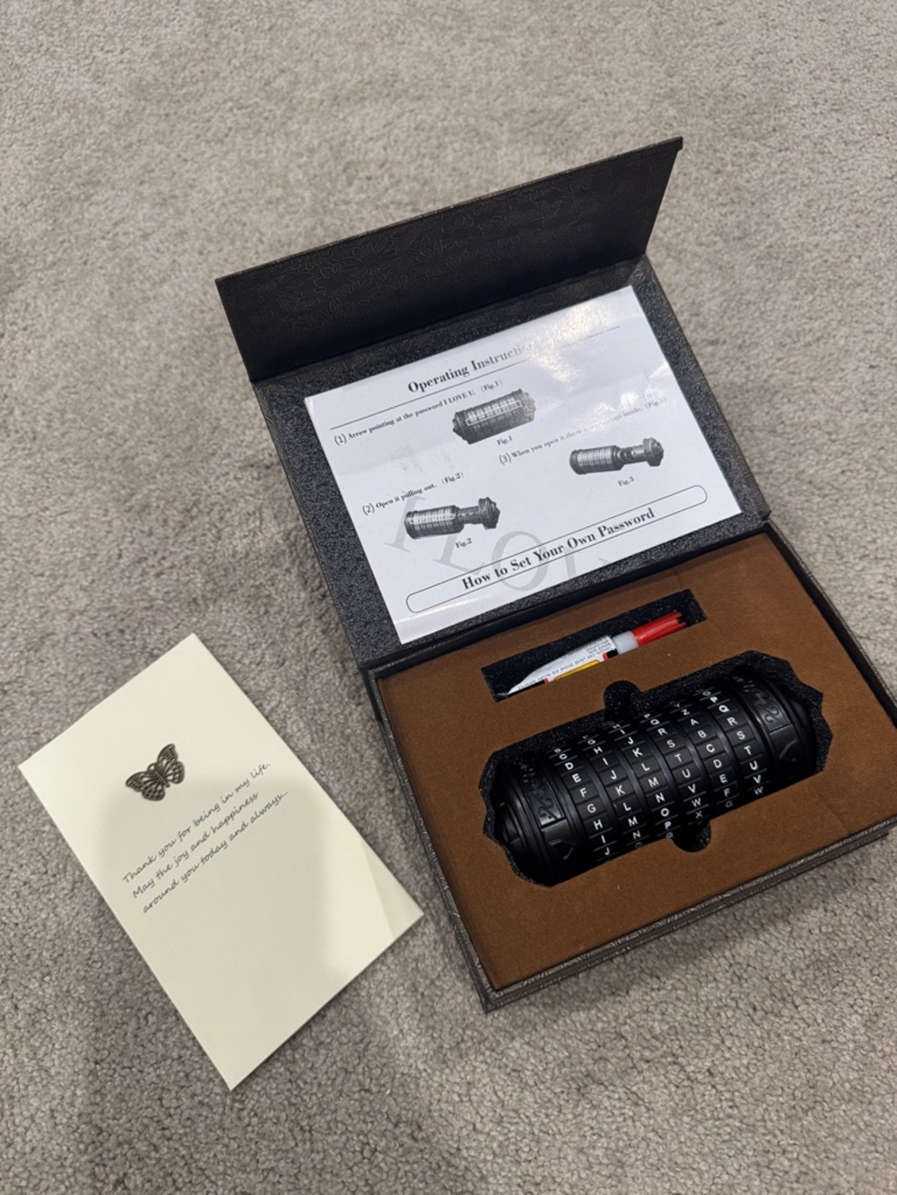 Da Vinci Code Mini Cryptex Lock Puzzle - Picture 3 of 6